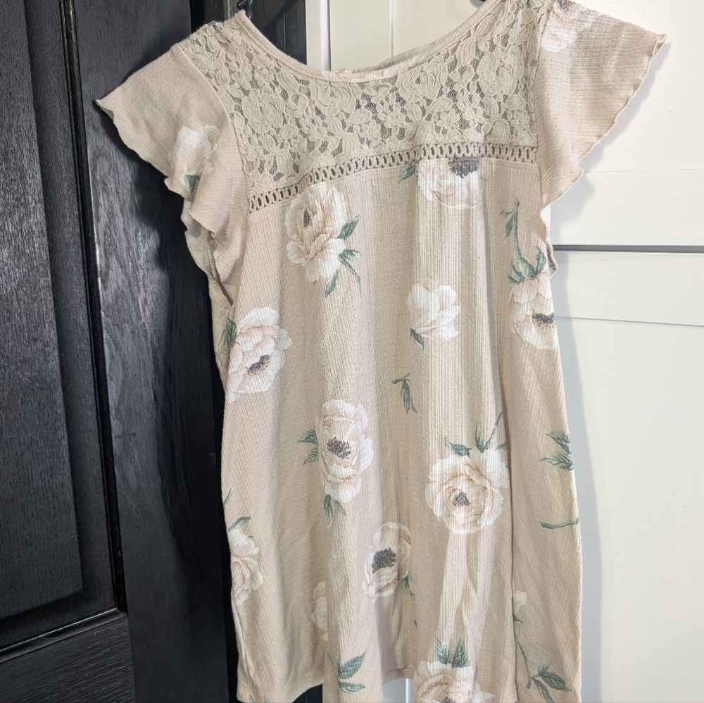 Torrid Cream Lace Accent Garment